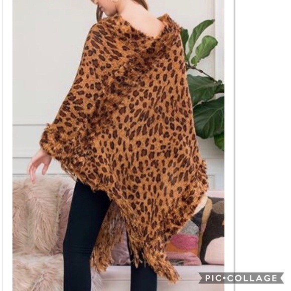 Leopard Poncho - Picture 2 of 2